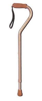 Deluxe Adjustable Cane Offset W/Wrist Strap-Bronze - Precision Lab Works